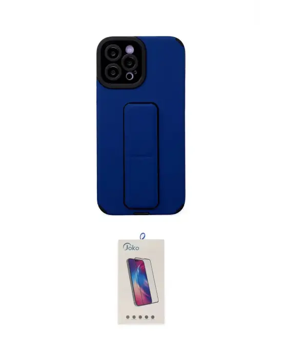 ieg™ iPhone 12 Pro Max Kılıf Çekirdek Yansıma - Siyah Joko 5D Cam