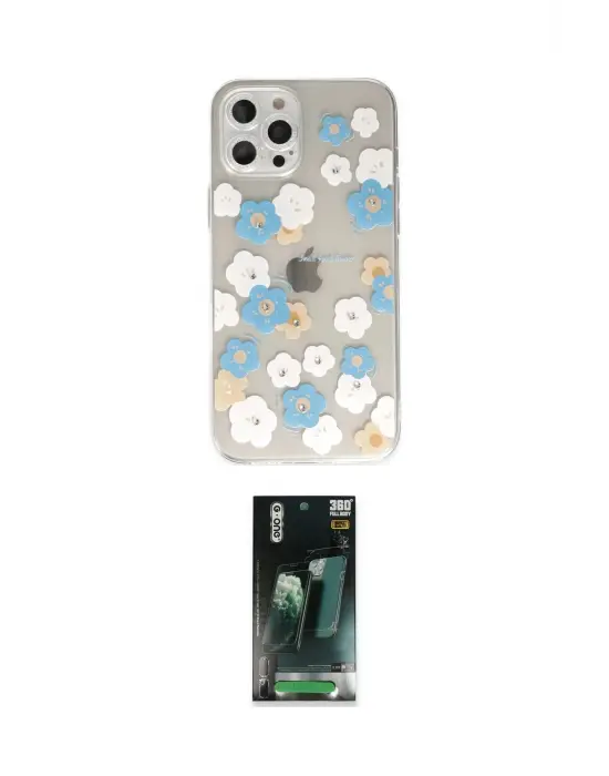 ieg™ iPhone 12 Pro Max Kılıf Eksen Asil Prime - Siyah 360 Mat Full Body Arka Koruyucu