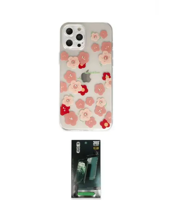 ieg™ iPhone 12 Pro Max Kılıf Eksen Asil Prime - Siyah 360 Mat Full Body Arka Koruyucu