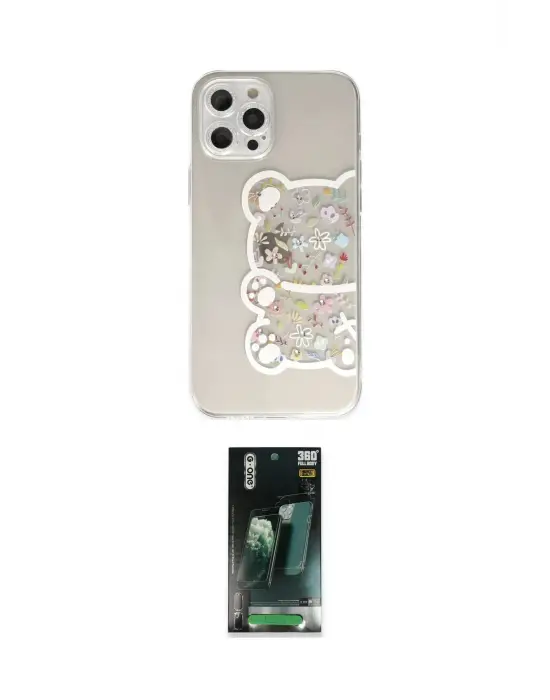 ieg™ iPhone 12 Pro Max Kılıf Eksen Asil Prime - Siyah 360 Mat Full Body Arka Koruyucu