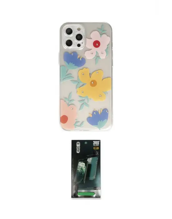 ieg™ iPhone 12 Pro Max Kılıf Eksen Asil Prime - Siyah 360 Mat Full Body Arka Koruyucu