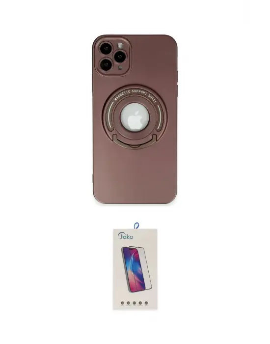ieg™ iPhone 12 Pro Max Kılıf Eksen Klasik Prime - Siyah Joko 5D Cam
