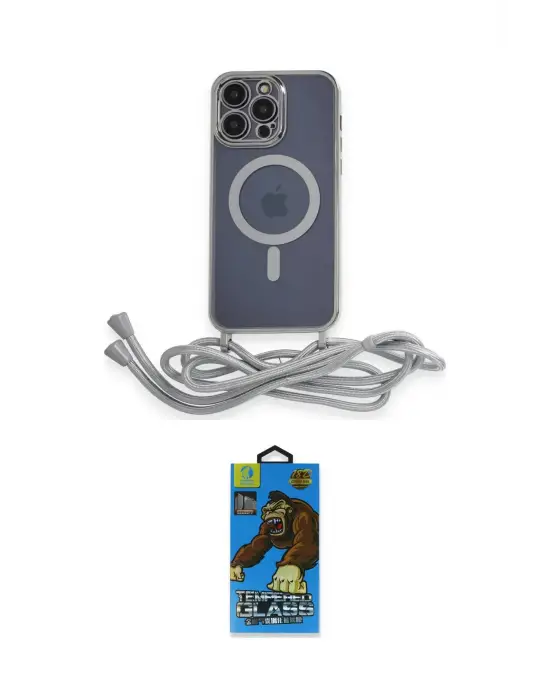 ieg™ iPhone 12 Pro Max Kılıf Eksen Özel Seri - Siyah 18D Cam Ekran Koruyucu