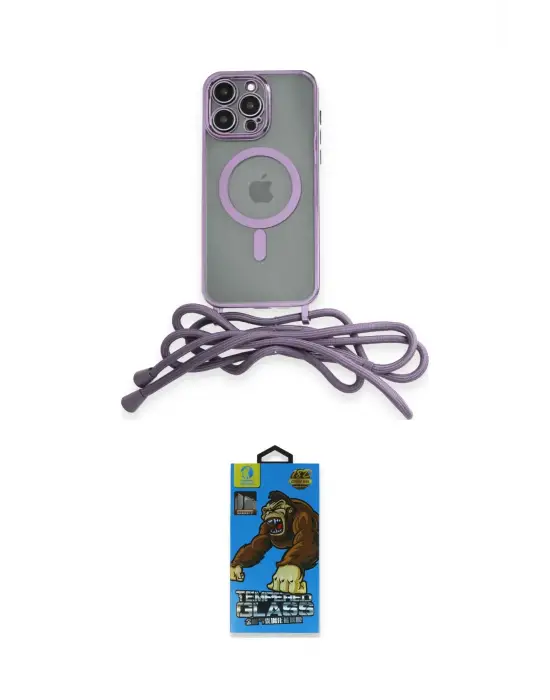 ieg™ iPhone 12 Pro Max Kılıf Eksen Özel Seri - Siyah 18D Cam Ekran Koruyucu