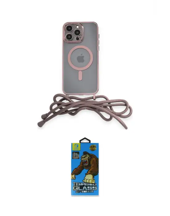 ieg™ iPhone 12 Pro Max Kılıf Eksen Özel Seri - Siyah 18D Cam Ekran Koruyucu