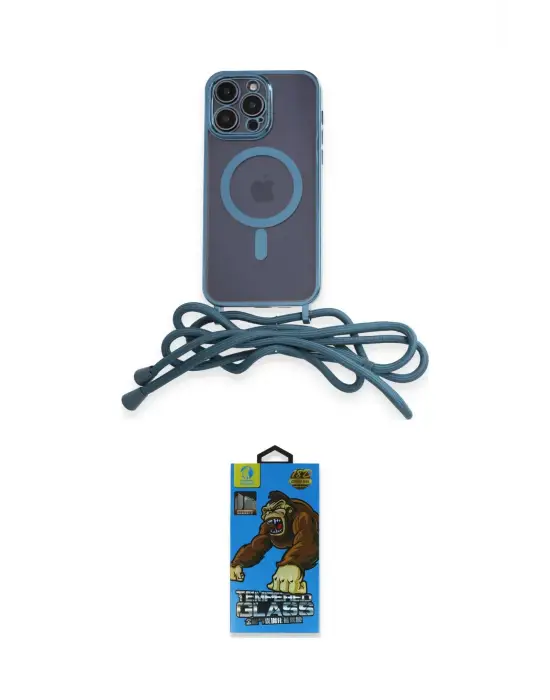 ieg™ iPhone 12 Pro Max Kılıf Eksen Özel Seri - Siyah 18D Cam Ekran Koruyucu