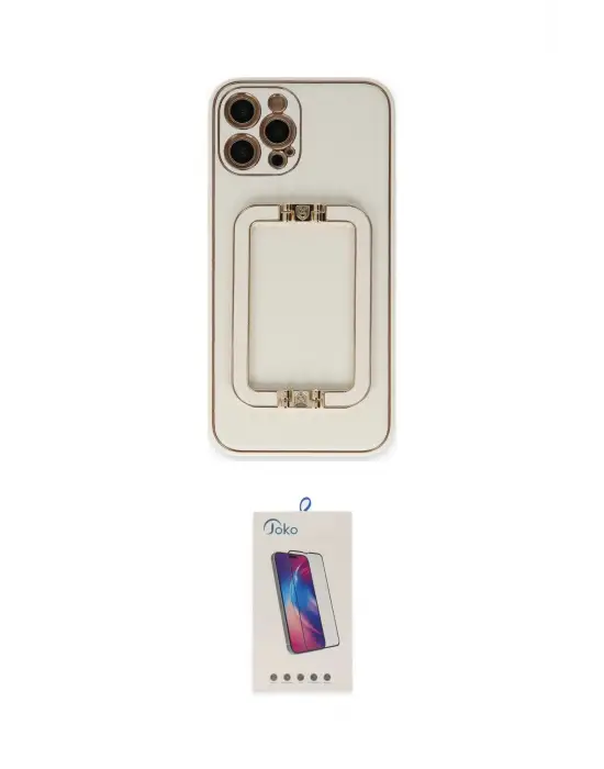 ieg™ iPhone 12 Pro Max Kılıf Kozmos Minimal Prime - Siyah Joko 5D Cam