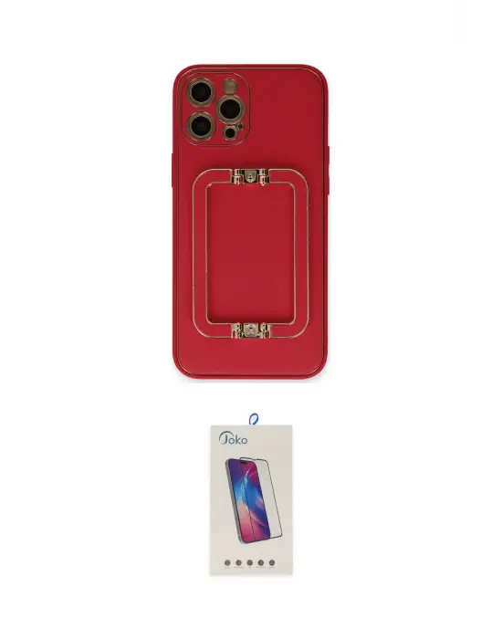 ieg™ iPhone 12 Pro Max Kılıf Kozmos Minimal Prime - Siyah Joko 5D Cam