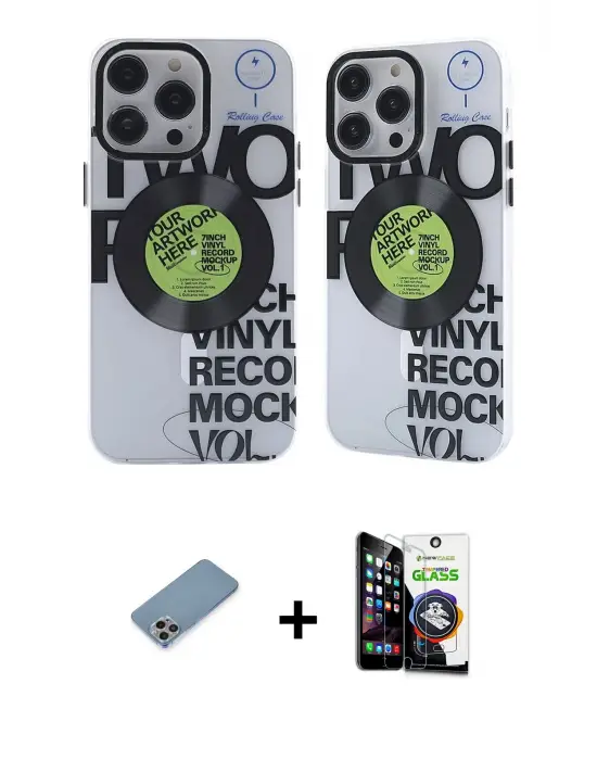 ieg™ iPhone 12 Pro Max Kılıf Nova Doku Koleksiyonu - Şeffaf Temperli Cam Ekran Koruyucu + Shine Kamera Lens Koruma Cam - GI