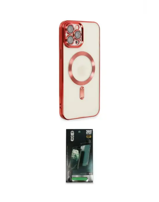 ieg™ iPhone 12 Pro Max Kılıf Nova Işık Özel Seri - Siyah 360 Mat Full Body Arka Koruyucu