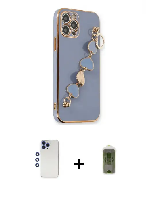 ieg™ iPhone 12 Pro Max Kılıf Nova Işık Prime - Siyah Joko Magic 5D Hayalet Cam + Shine Kamera Lens - LT