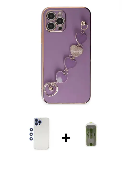 ieg™ iPhone 12 Pro Max Kılıf Nova Işık Prime - Siyah Joko Magic 5D Hayalet Cam + Shine Kamera Lens - LT