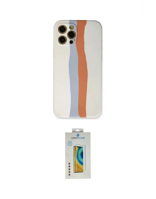 ieg™ iPhone 12 Pro Max Kılıf Yadigar Çizgi - Siyah Polymer Nano Ekran Koruyucu