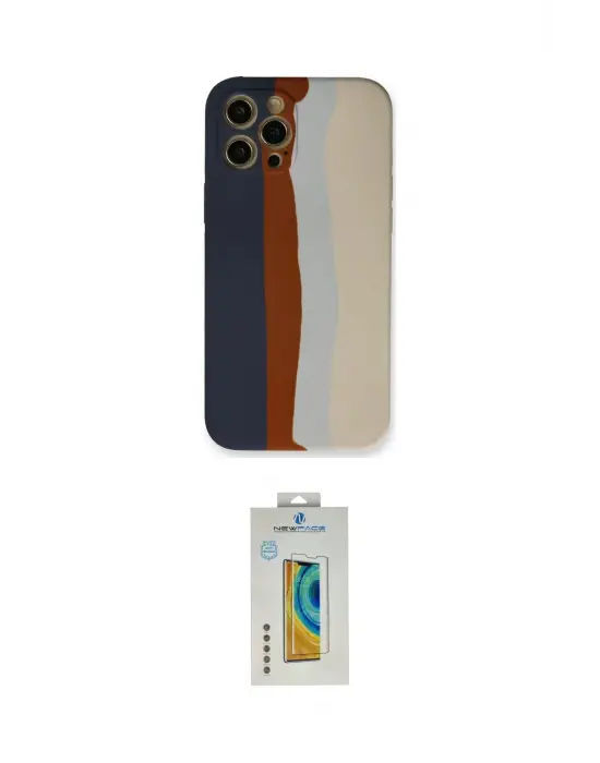 ieg™ iPhone 12 Pro Max Kılıf Yadigar Çizgi - Siyah Polymer Nano Ekran Koruyucu