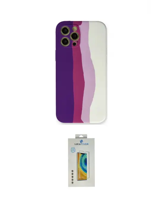 ieg™ iPhone 12 Pro Max Kılıf Yadigar Çizgi - Siyah Polymer Nano Ekran Koruyucu