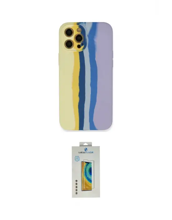 ieg™ iPhone 12 Pro Max Kılıf Yadigar Çizgi - Siyah Polymer Nano Ekran Koruyucu