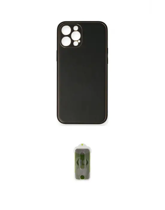 ieg™ iPhone 12 Pro Max Kılıf Yadigar Klasik - Siyah Joko Magic 5D Hayalet Cam