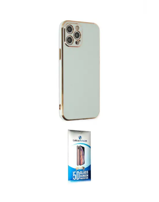 ieg™ iPhone 12 Pro Max Kılıf Yankı Serisi - Siyah 5D Eko Cam Ekran Koruyucu