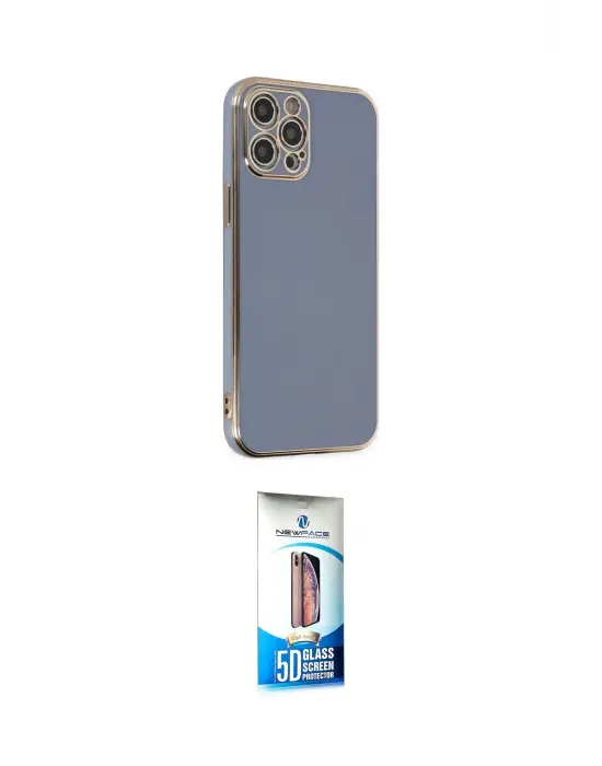 ieg™ iPhone 12 Pro Max Kılıf Yankı Serisi - Siyah 5D Eko Cam Ekran Koruyucu