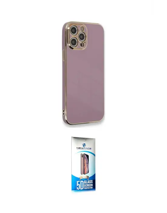 ieg™ iPhone 12 Pro Max Kılıf Yankı Serisi - Siyah 5D Eko Cam Ekran Koruyucu