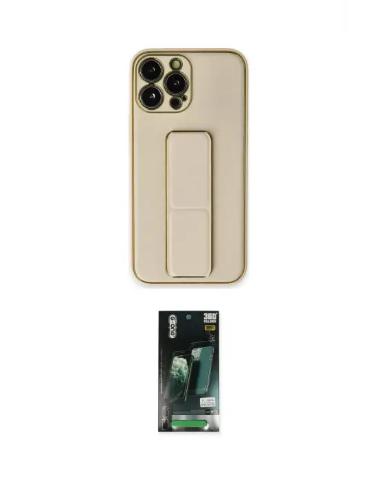 ieg™ iPhone 13 Pro Kılıf Akış Doku - Şeffaf 360 Full Body Arka Koruyucu