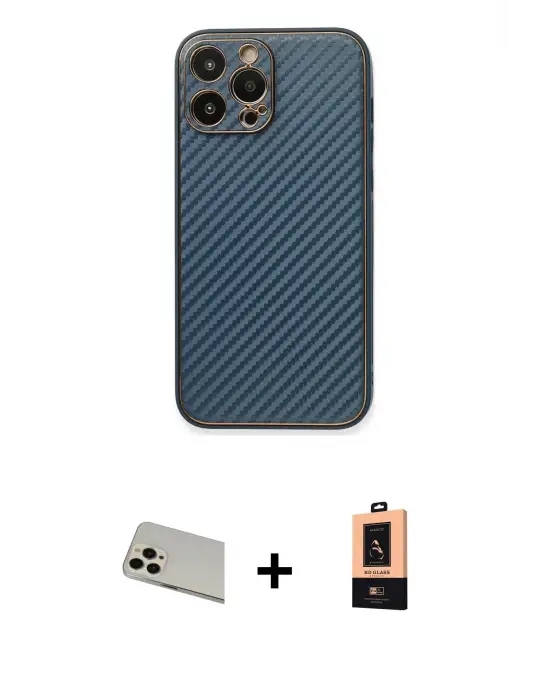 ieg™ iPhone 13 Pro Max Kılıf Ahenk Işık - Şeffaf Maxco Cam Ekran Koruyucu + Rainbow Kamera Lens Koruma Cam - REGD