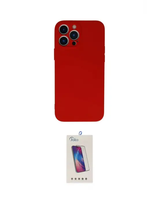ieg™ iPhone 13 Pro Max Kılıf Ahenk Serisi - Siyah Joko 5D Cam