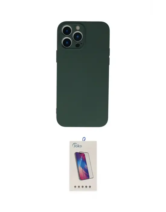 ieg™ iPhone 13 Pro Max Kılıf Ahenk Serisi - Siyah Joko 5D Cam