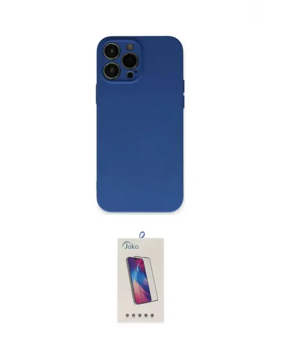 ieg™ iPhone 13 Pro Max Kılıf Ahenk Serisi - Siyah Joko 5D Cam