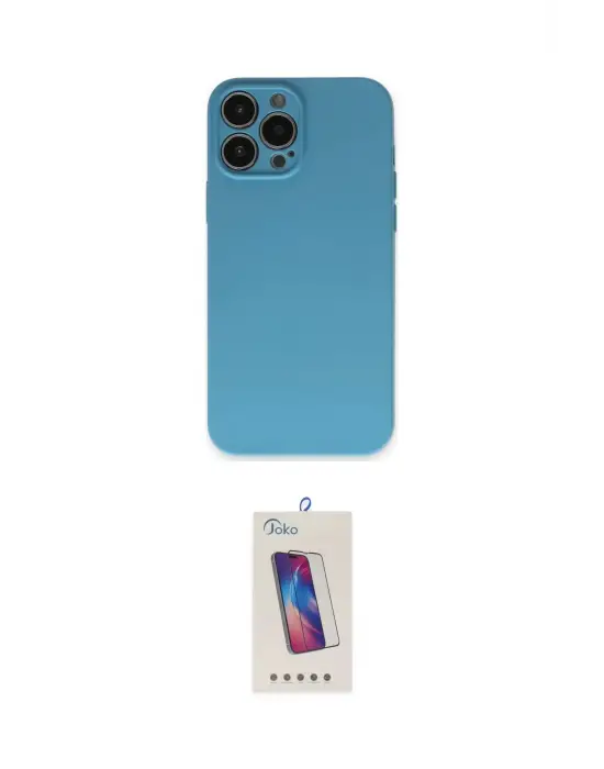 ieg™ iPhone 13 Pro Max Kılıf Ahenk Serisi - Siyah Joko 5D Cam