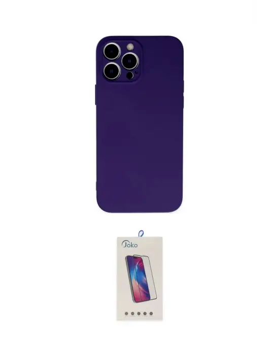 ieg™ iPhone 13 Pro Max Kılıf Ahenk Serisi - Siyah Joko 5D Cam