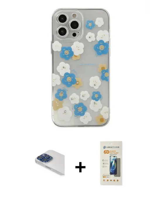 ieg™ iPhone 13 Pro Max Kılıf Eksen Asil Prime - Siyah 6D Mat Seramik Hayalet Nano Ekran Koruyucu + Pers Alüminyum Kamera Lens - LT
