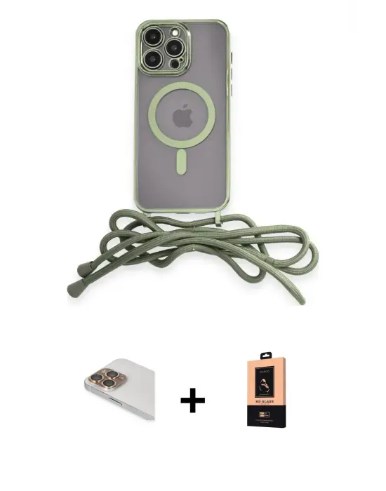 ieg™ iPhone 13 Pro Max Kılıf Eksen Özel Seri - Şeffaf Maxco Cam Ekran Koruyucu + Pers Alüminyum Kamera Lens - GD