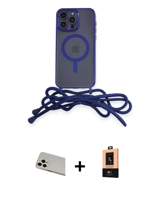 ieg™ iPhone 13 Pro Max Kılıf Eksen Özel Seri - Şeffaf Maxco Cam Ekran Koruyucu + Rainbow Kamera Lens Koruma Cam - REGD