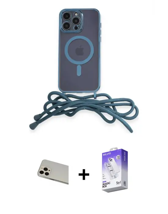 ieg™ iPhone 13 Pro Max Kılıf Eksen Özel Seri - Siyah Bilvis 5in1 3D Magic Cam Ekran Koruyucu + Rainbow Kamera Lens Koruma Cam - REGD