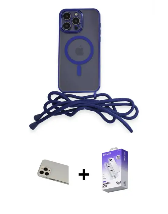 ieg™ iPhone 13 Pro Max Kılıf Eksen Özel Seri - Siyah Bilvis 5in1 3D Magic Cam Ekran Koruyucu + Rainbow Kamera Lens Koruma Cam - REGD