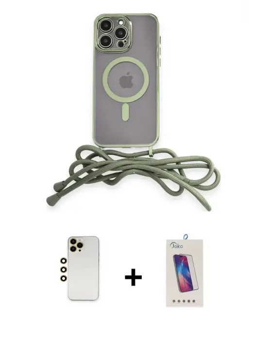 ieg™ iPhone 13 Pro Max Kılıf Eksen Özel Seri - Siyah Joko 5D Cam + Shine Kamera Lens - GD