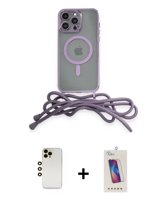 ieg™ iPhone 13 Pro Max Kılıf Eksen Özel Seri - Siyah Joko 5D Cam + Shine Kamera Lens - GD