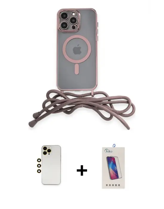 ieg™ iPhone 13 Pro Max Kılıf Eksen Özel Seri - Siyah Joko 5D Cam + Shine Kamera Lens - GD
