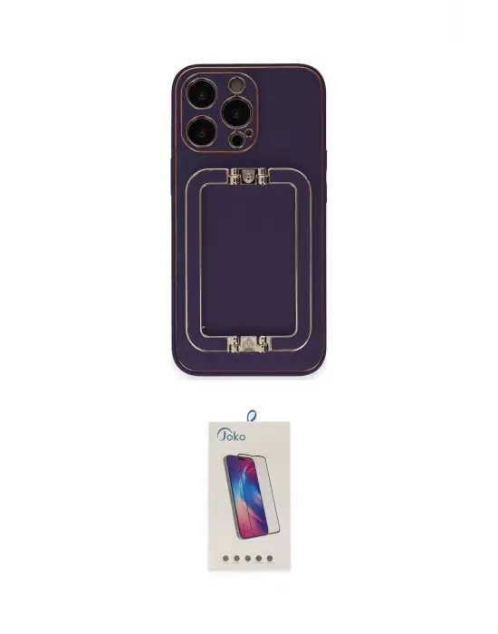 ieg™ iPhone 13 Pro Max Kılıf Kozmos Minimal Prime - Siyah Joko 5D Cam