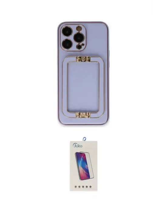 ieg™ iPhone 13 Pro Max Kılıf Kozmos Minimal Prime - Siyah Joko 5D Cam
