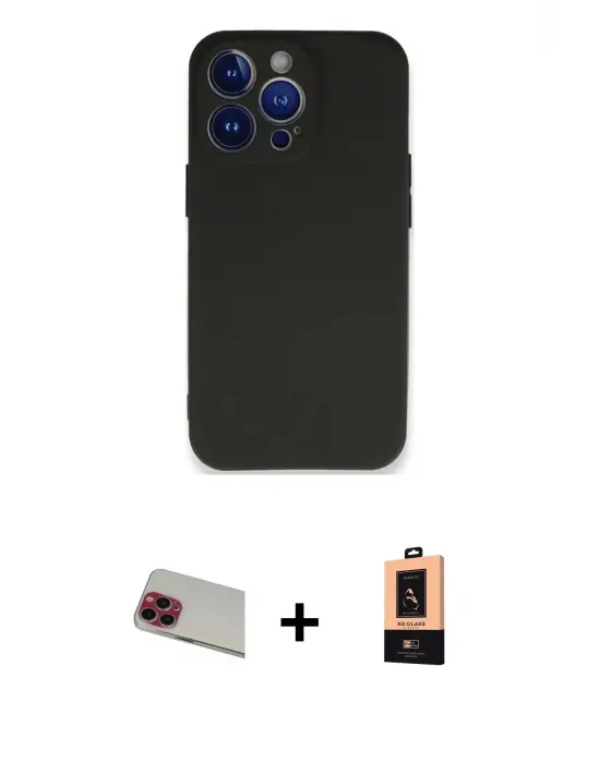 ieg™ iPhone 13 Pro Max Kılıf Kozmos Yansıma Özel Seri - Şeffaf Maxco Cam Ekran Koruyucu + Rainbow Kamera Lens Koruma Cam - KI