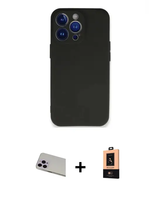ieg™ iPhone 13 Pro Max Kılıf Kozmos Yansıma Özel Seri - Şeffaf Maxco Cam Ekran Koruyucu + Rainbow Kamera Lens Koruma Cam - MR