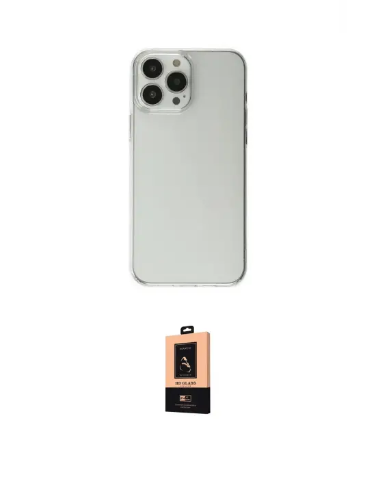 ieg™ iPhone 13 Pro Max Kılıf Kutup Doku Koleksiyonu - Şeffaf Maxco Cam Ekran Koruyucu