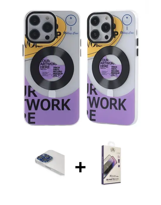 ieg™ iPhone 13 Pro Max Kılıf Nova Doku Koleksiyonu - Siyah Bilvis 3D Mat Cam Ekran Koruyucu + Pers Alüminyum Kamera Lens - LT