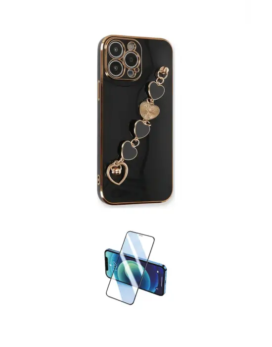 ieg™ iPhone 13 Pro Max Kılıf Nova Işık Prime - Siyah 3D Antistatik Cam Ekran Koruyucu