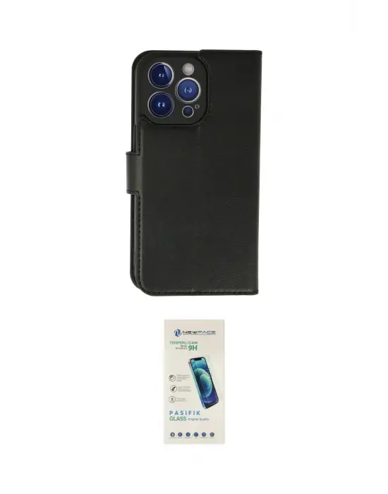 ieg™ iPhone 13 Pro Max Kılıf Siluet Işık Serisi - Şeffaf Pasifik Cam Ekran Koruyucu