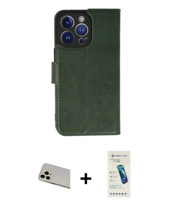 ieg™ iPhone 13 Pro Max Kılıf Siluet Işık Serisi - Şeffaf Pasifik Cam Ekran Koruyucu + Rainbow Kamera Lens Koruma Cam - REGD
