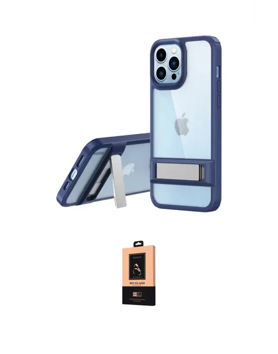 ieg™ iPhone 13 Pro Max Kılıf Yadigar Yansıma - Şeffaf Maxco Cam Ekran Koruyucu