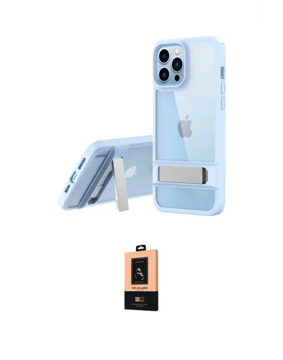 ieg™ iPhone 13 Pro Max Kılıf Yadigar Yansıma - Şeffaf Maxco Cam Ekran Koruyucu